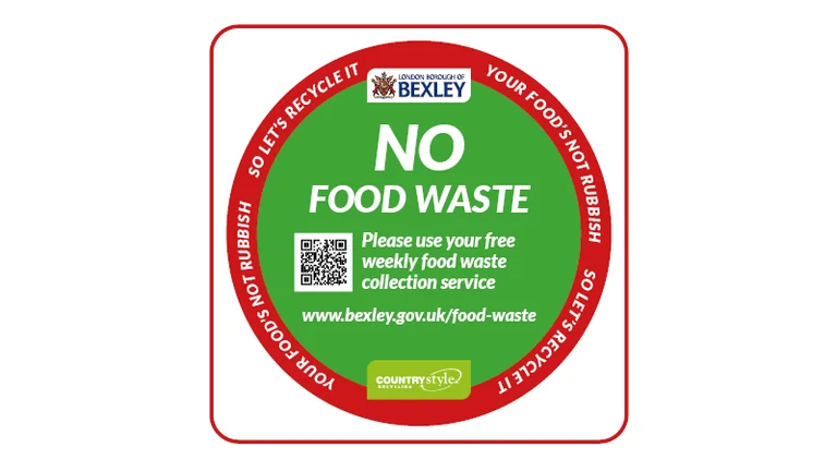 Bexley bin stickers push food waste recycling