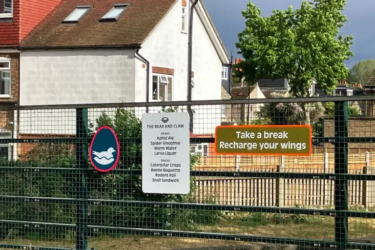 Walthamstow Wetlands adds playful signs for birdwatchers