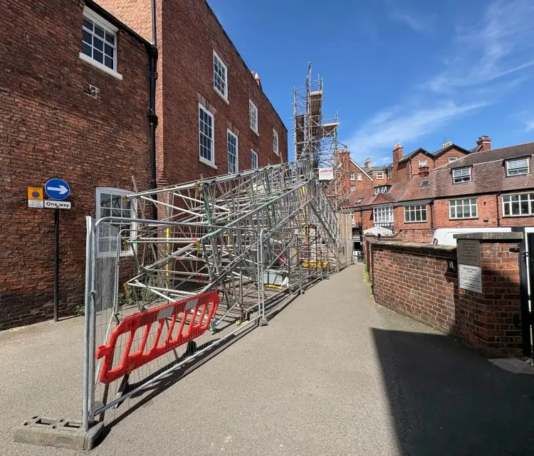 Shrewsbury parking changes as Perches House crane arrives