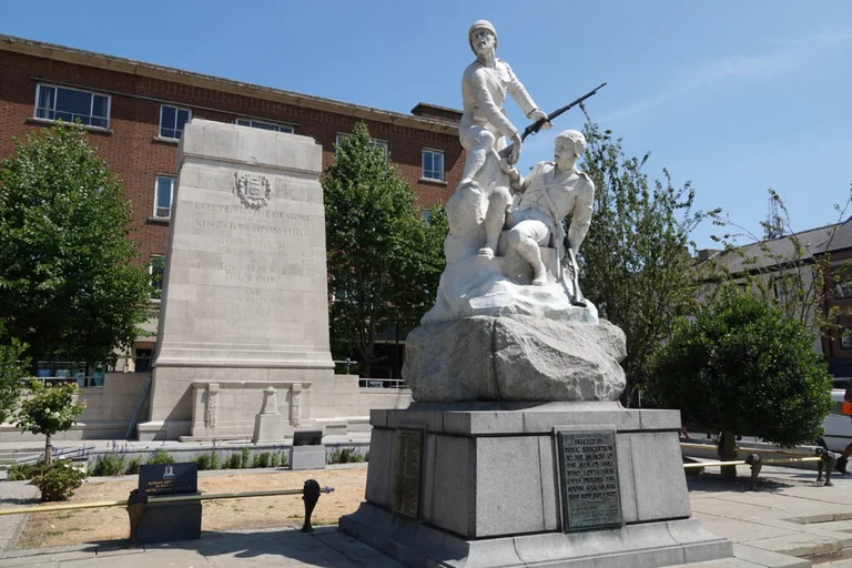 Hull memorials restored as paving work continues