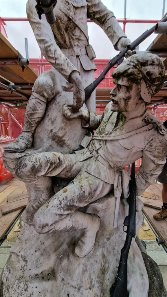 Hull memorials restored as paving work continues