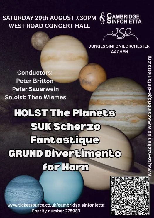 Cambridge Sinfonietta and JSO play The Planets on 29 August: what residents need to know