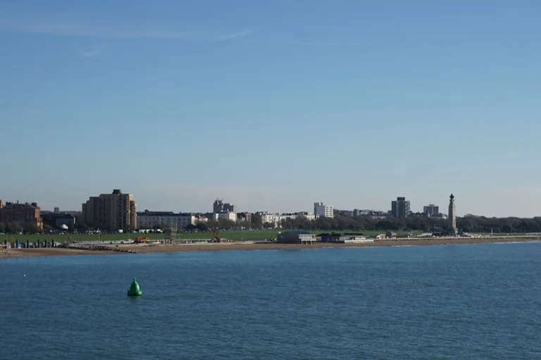 Portsmouth seafront signs flag what can pollute bathing water