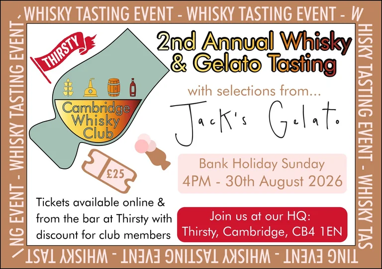Whisky & Gelato Tasting returns to Cambridge on 30 August